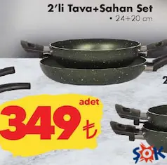 Kumsal 2'li Tava+Sahan Set 24+20 cm