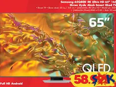 Samsung 65Q80D 4K Ultra HD 65' 165 Ekran Uydu Alıcılı Smart QLED TV