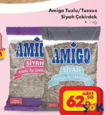 Amigo Tuzlu/Tuzsuz Siyah Çekirdek 1 kg