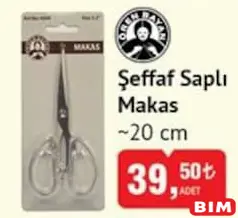 Ören Bayan Şeffaf Saplı Makas 20 cm