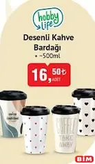 Hobby Life Desenli Kahve Bardağı 500 ml