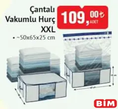 Çantalı Vakumlu Hurç XXL