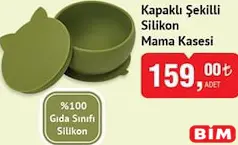 Kapaklı Şekilli Silikon Mama Kasesi