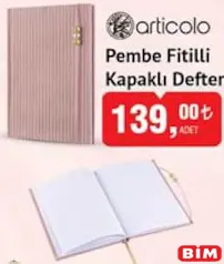 Articolo Pembe Fitilli Kapaklı Defter