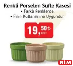 Renkli Porselen Sufle Kasesi