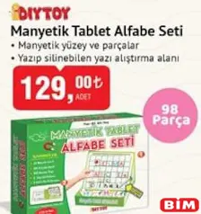 Diytoy Manyetik Tablet Alfabe Seti