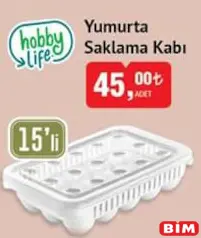 Hobby Life Yumurta Saklama Kabı 15'li