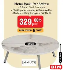 Mimilos Metal Ayaklı Yer Sofrası