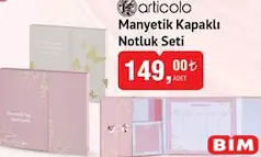 Articolo Manyetik Kapaklı Notluk Seti