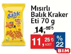 Eti Mısırlı Balık Kraker 70 g