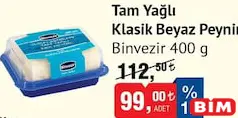 Binvezir Tam Yağlı Klasik Beyaz Peynir 400 g