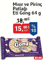 Eti Gong Mısır ve Pirinç Patlağı 64 g