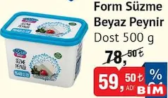 Dost Form Süzme Beyaz Peynir 500 g