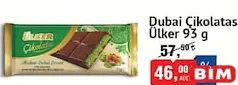 Ülker Dubai Çikolatası 93 g