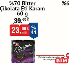 Eti Karam %70 Bitter Çikolata