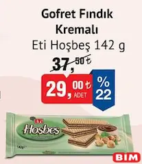 Eti Hoşbeş Gofret Fındık Kremalı 142 g