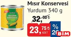 Yurdum Mısır Konservesi 340 g