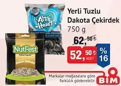 Yerli Tuzlu Dakota Çekirdek 750 g