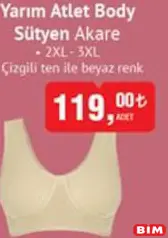 Akare Yarım Atlet Body Sütyen