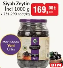 İnci Siyah Zeytin 1000 g