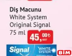 Original Signal White System Diş Macunu 75 ml