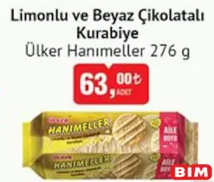 Ülker Hanımeller Limonlu ve Beyaz Çikolatalı Kurabiye 276 g