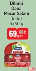 Torku dilimli Dana Macar Salam 3x50 g