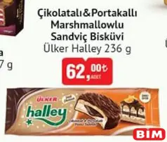 Ülker Halley Çikolatalı & Portakallı Sandviç Bisküvi 236 g