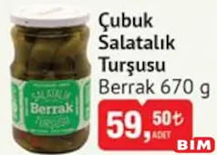 Berrak Çubuk Salatalık Turşusu 670 g