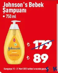 Johnson's Bebek Şampuanı 750 ml