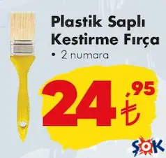 İzmir Fırça Plastik Saplı Kestirme Fırça 2 Numara