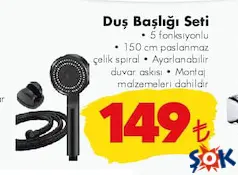 Duş Başlığı Seti 5 Fonksiyonlu