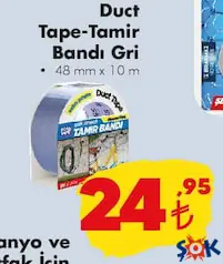 Boss Tape Duct Tape-Tamir Bandı Gri