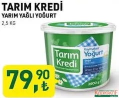 Tarım Kredi Yarım Yağlı Yoğurt 2,5 kg