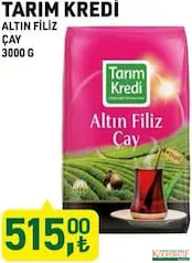 Tarım Kredi Altın Filiz Çay 3000 g