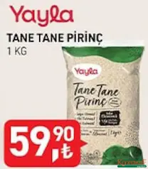 Yayla Tane Tane Pirinç 1 kg