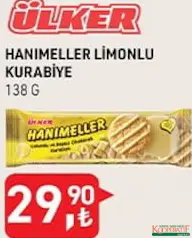 Ülker Hanımeller Limonlu Beyaz Çikolatalı Kurabiye 138 gr