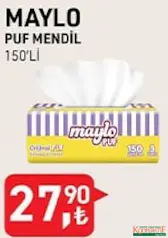 Maylo Puf Kağıt Mendil 150'li