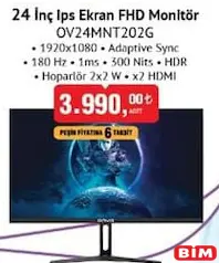 Onvo  24 inç IPS Ekran FHD Monitör