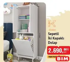 Kervancı Sepetli İki Kapaklı Dolap