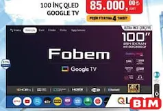 Fobem 100 inç Qled Google TV Akıllı Televizyon