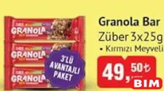 Züber Granola Bar Kırmızı Meyveli 3x25 g