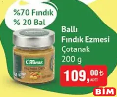 Çotanak Ballı Fındık Ezmesi 200 g