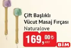 Naturalove Çift Başlıklı Vücut Masaj Fırçası