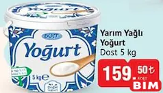 Dost Yarım Yağlı Yoğurt 5 kg