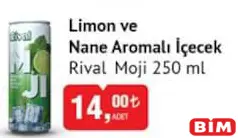 Rival Moji Limon ve Nane Aromalı İçecek 250 ml