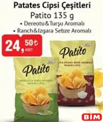 Patito Patates Cipsi Çeşitleri 135 g