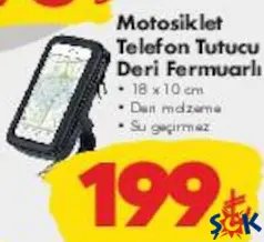 Motosiklet Telefon Tutucu Deri Fermuarlı