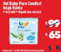 Uni Baby Pure Comfort Islak Havlu 4'lü