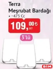 Lav Terra Meşrubat Bardağı 475 cc 3'lü